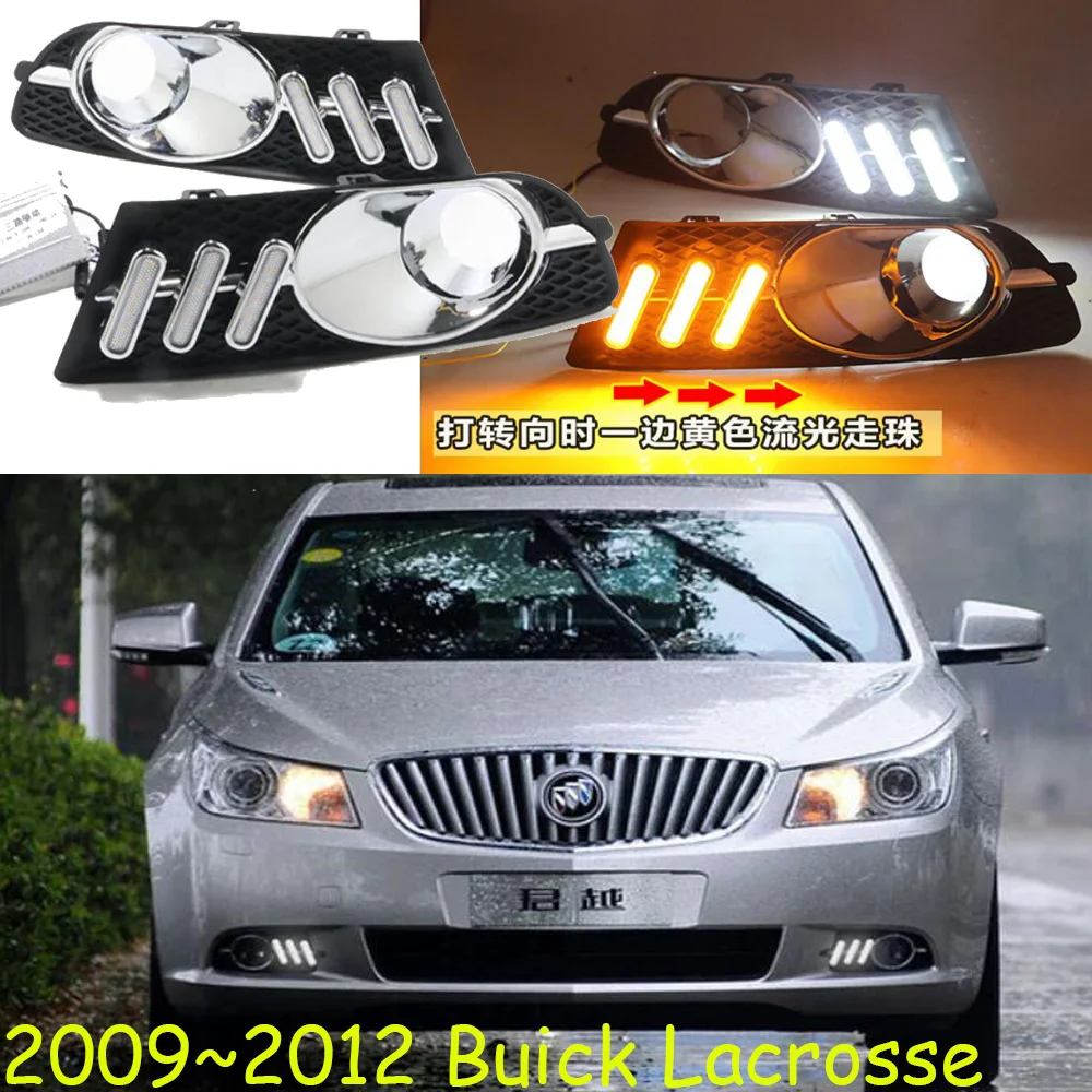 

1set Bumper headlight for Buick Lacrosse daytime light 2009~2012y car accessories LED DRL headlamp for Lacrosse fog light