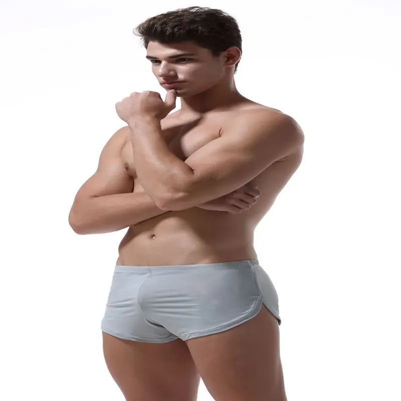 YIPIHORSE-¡novedad de 2019! Ropa interior Sexy gay para hombre, Bóxer cómodo con bolsa convexa en U de seda, talla XXL