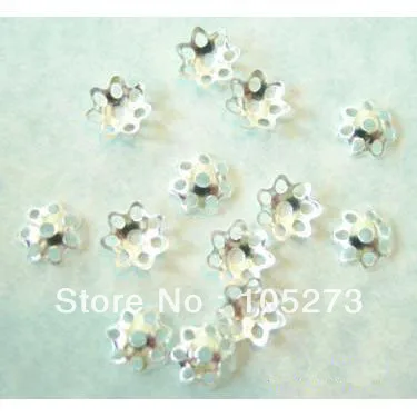 

New Free Shipping Pretty 1000pcs Silver Plated Filigree Bead Caps Bead cape 6mm Hot Sale Fashion Style