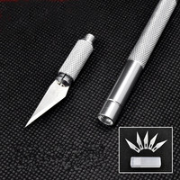 Non-Slip Metal Scalpel Knife Tools Kit Cutter Engraving Craft knives + 6 pcs Blade Mobile Phone Laptop PCB DIY Repair Hand Tools