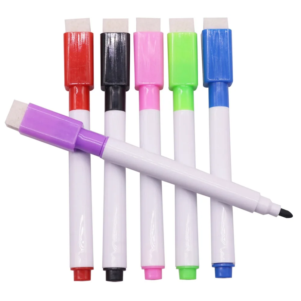 6 Colors Erasable Magnetic Whiteboard Marker Pen Blackboard Marker Chalk Glass Ceramics Office School Art Marker Stationery