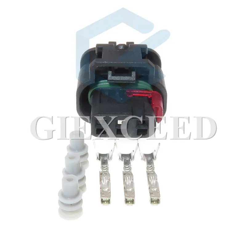 2 Sets 3 Pin AC Assembly 1488991-1 Auto Reversing Radar Probe Cable Socket Waterproof Female Wire Plug For Ford Land Rover