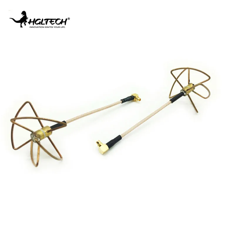 High Quality 2PCS HGLRC 7.5cm 2.5dBi-3dBi 5.8G 4-Leaf Clover RHCP Micro Clover Antenna MMCX For Mini FPV VTX Transmitter