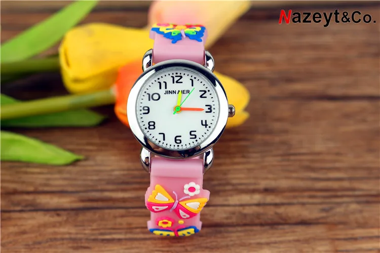 Reloj deportivo con correa de silicona de diseño simple 3D de alta calidad para niños y niñas, reloj de regalo de cumpleaños