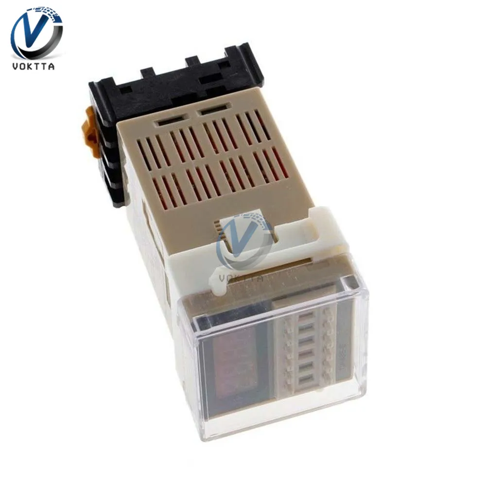 1Pcs 220V Relay DH48S-S Programmable Double Cycle Timer Delay Relay with Socket Base Voltage 220V AC Device Control