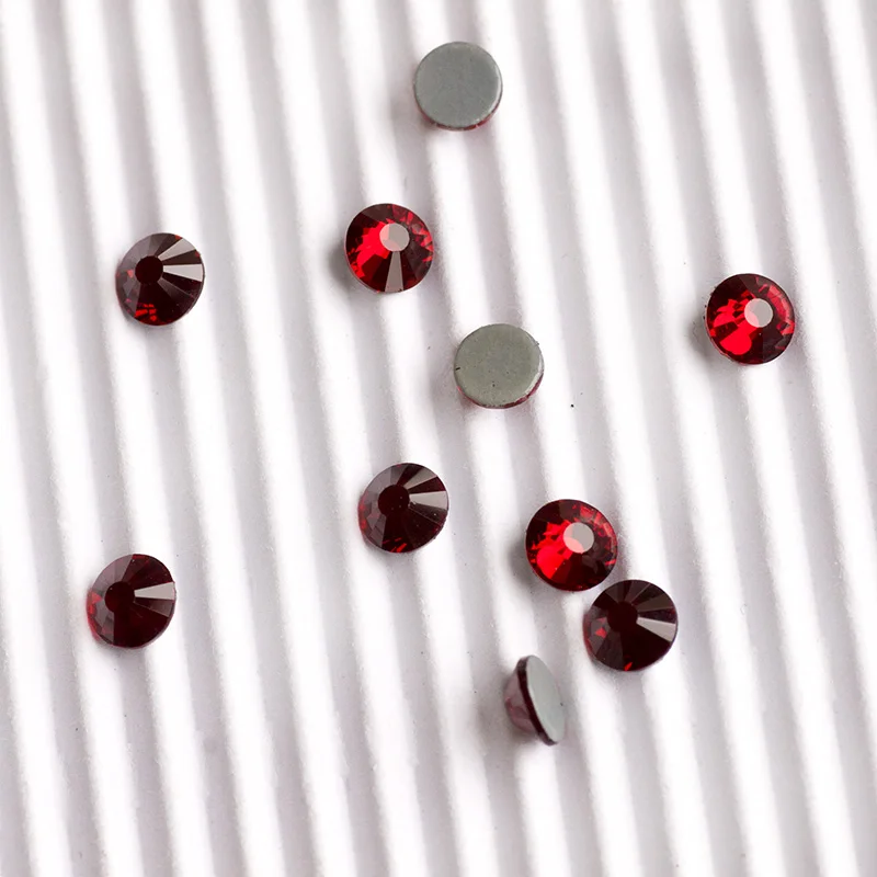 YANRUO 2058HF SS4-SS30 الظلام سيام ستراس الإصلاح الساخن كريستال حجر مسطح الإصلاح الراين للحقائب الملحقات