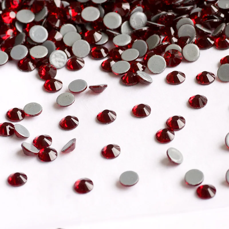 YANRUO 2058HF SS4-SS30 الظلام سيام ستراس الإصلاح الساخن كريستال حجر مسطح الإصلاح الراين للحقائب الملحقات