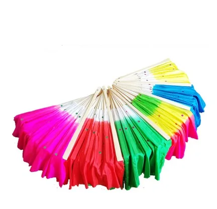 6 Colors Stage Performance Property Dance Fans Veils Colored Women Belly Dance Fan Veils Lefthand Righthand