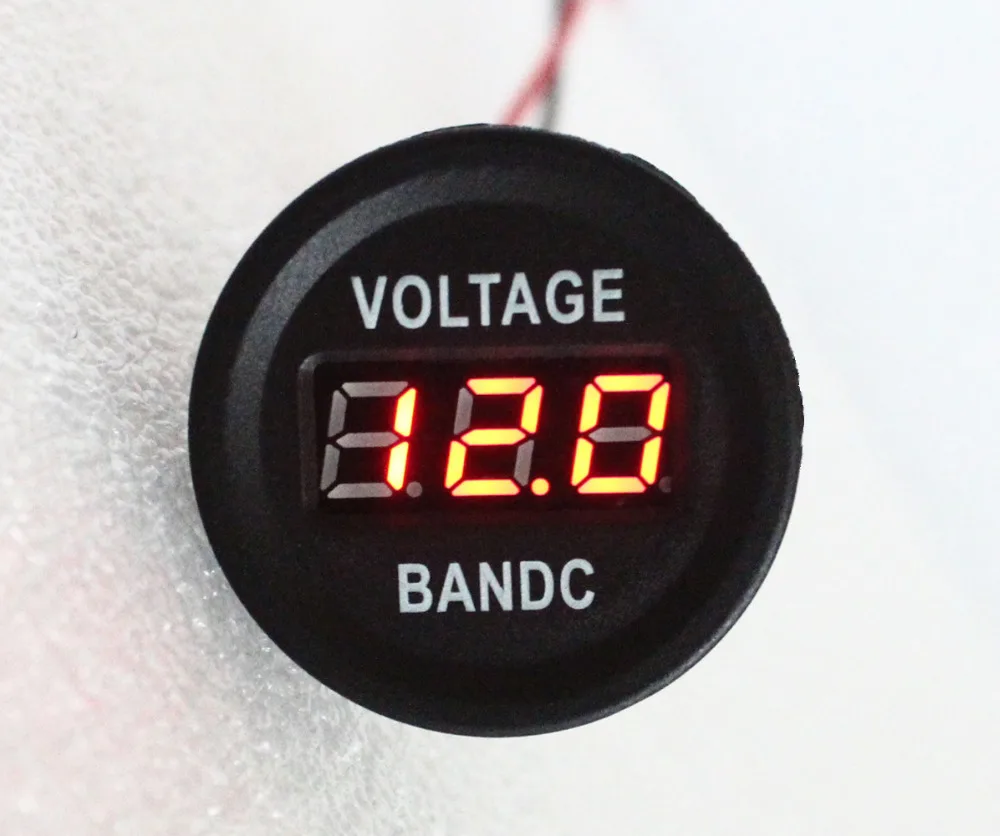 

BANDC Red Led Voltage Meter Tester Monitor Voltmeter Plug Socket for Marine Boat/Motorbike/Car/ATV/ UTV/Camper/Caravans