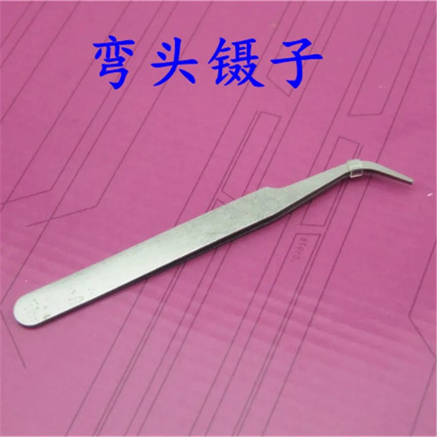 1pc K865 Chick Tweezers 36 Degree Elbow Tweezers Stainless Steel Parts Tools DIY Model Making Free Shipping Russia