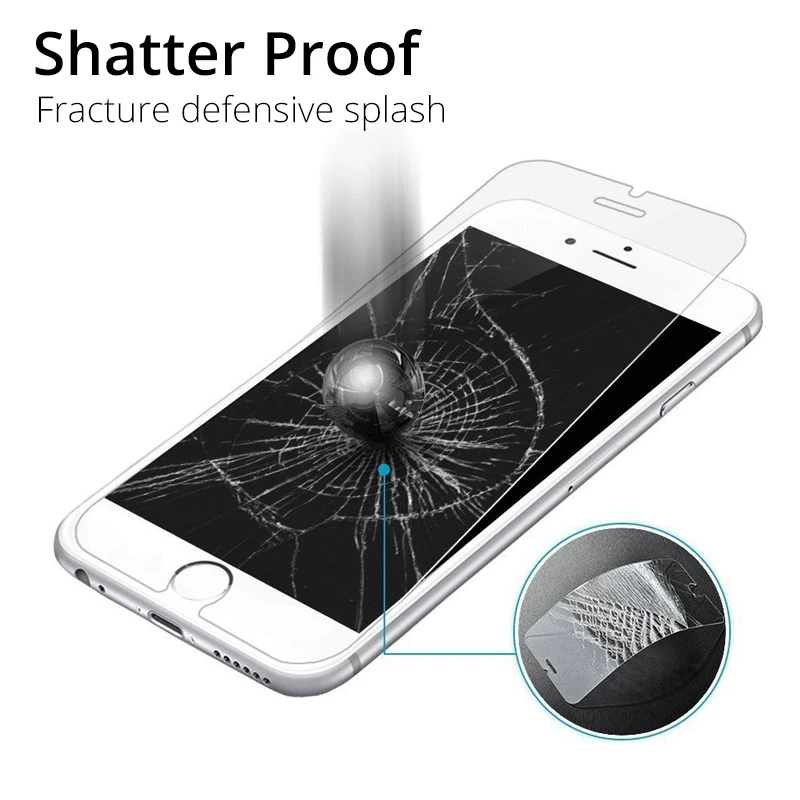 Tempered Glass for iPhone 7 8 6 6s Plus Screen Protector for iPhone XR X XS 11 Pro Max 5 5S 5C SE 4 4s Glass Film Cover Case