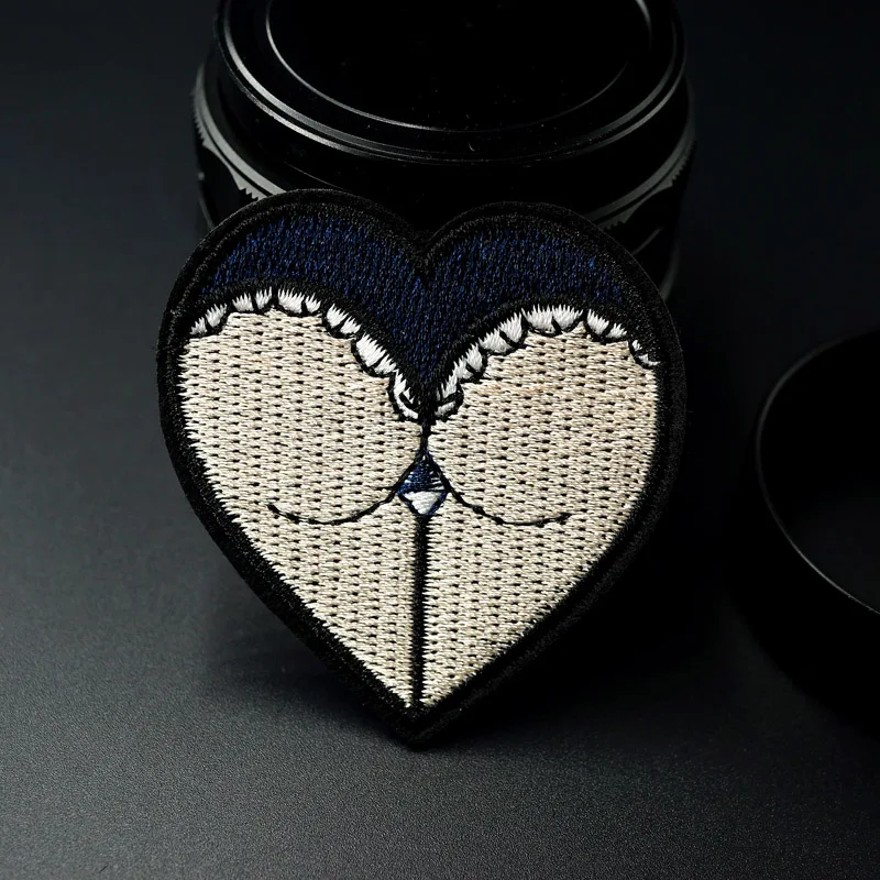 Heart Size: 5.5x6.0cm Iron On Patches Sewing Embroidered Applique for Jacket Clothes Stickers Badge DIY Apparel Accessories