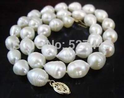 

Prett Lovely Women's Wedding Wholesale free hot sale>>>>>REAL 18"7-9mm AKOYA WHITE baroque PEARL NECKLACE