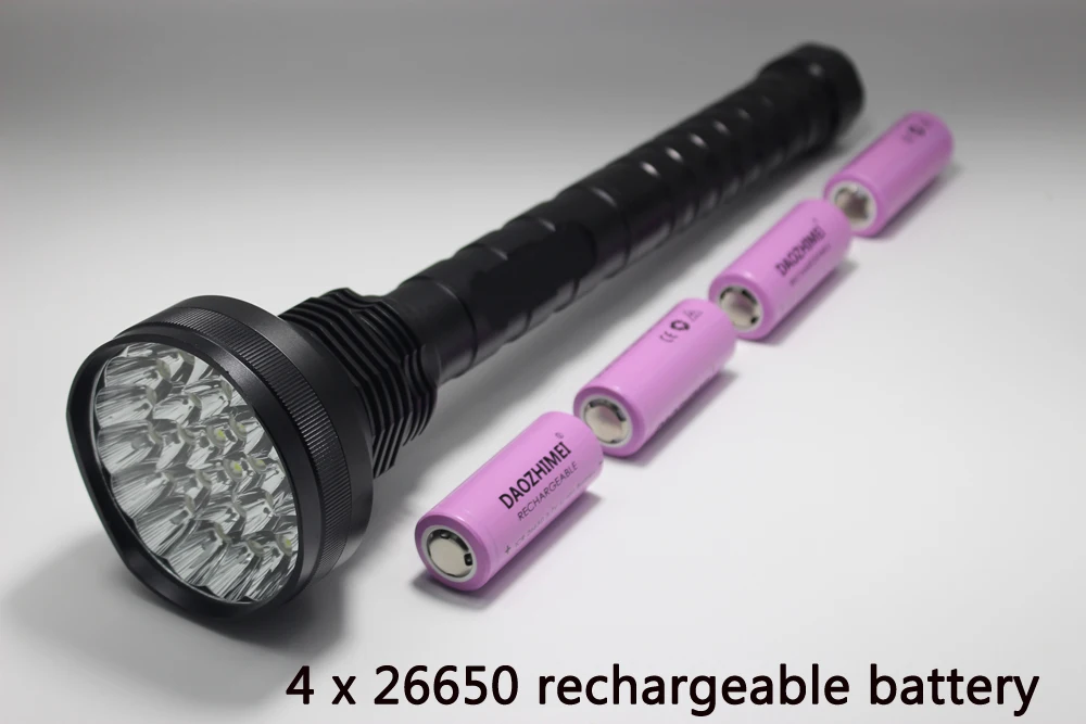 8000LM LED Flashlight 28xT6 tactical Self Defense Torch Lantern 26650 Flash Light Outdoor Hunting + 4x26650 Battery +Charger