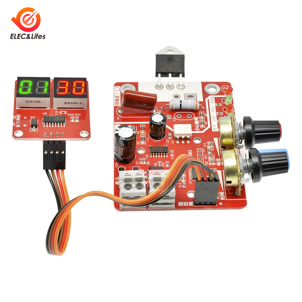 Imagem -04 - Digital Spot Soldador Máquina Painel de Controle de Tempo Board Soldagem Ajustar Transformador Atual Controlador Módulo 40a 100a