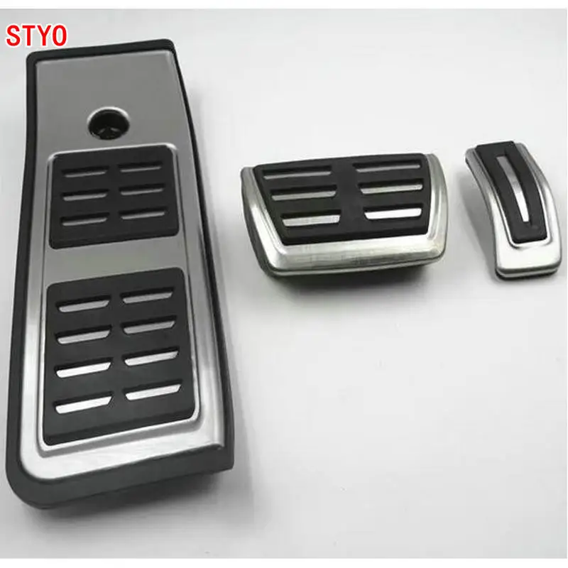 STYO For LHD Audii New A4 A4L B9 2016 2017 Stainless steel Gas Brake pedal Cover Car AT Pedal