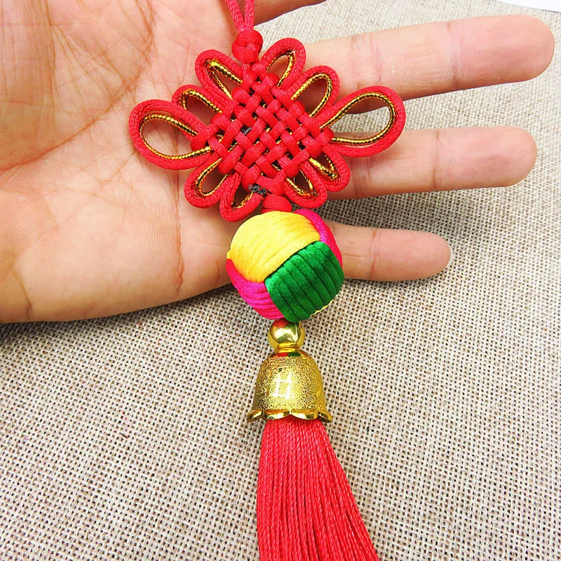 10 Pcs Chinese Knots Blessing Lucky Fortune Chinese Knoting Chinese Arts and Crafts Gifts Curtain Hang Decorations Pendant 2018