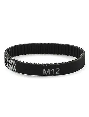 S2M-112 56 Teeth 6mm Width Black Rubber Cogged Industrial Timing Belt