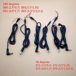 1Pcs Adapter Output Power Cord DC Male Plug with 100cm Cable 5.5*2.5/2.1 4.0*1.7 3.5*1.35 2.5*0.7mm