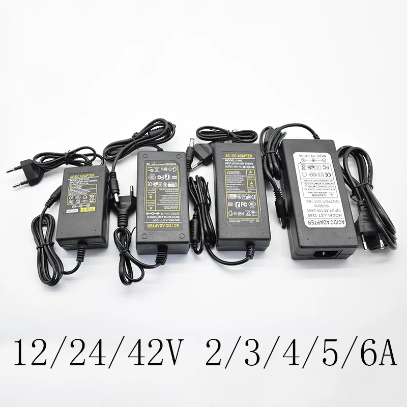 12V Power Supply DC12V  4A   24V 2A Transformer AC 110V 220V 220 V to DC 12 Volts LED Driver Strip lithium battery