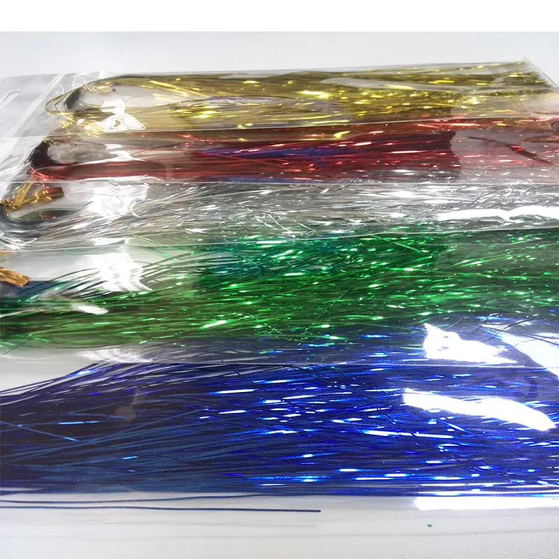 2022new 13kinds  mix colors  flash line Fly Fishing  Fly Tying material 13bags/lot length 44cm