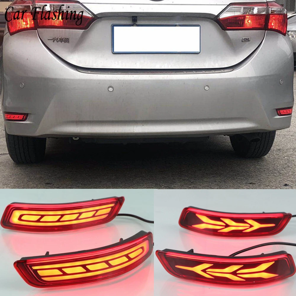 LED Rear Bumper Reflector light For Toyota Corolla Altis 2014 2015 2016 2017 2018 For Lexus GS250 ES250 Brake Turn Signal lamp