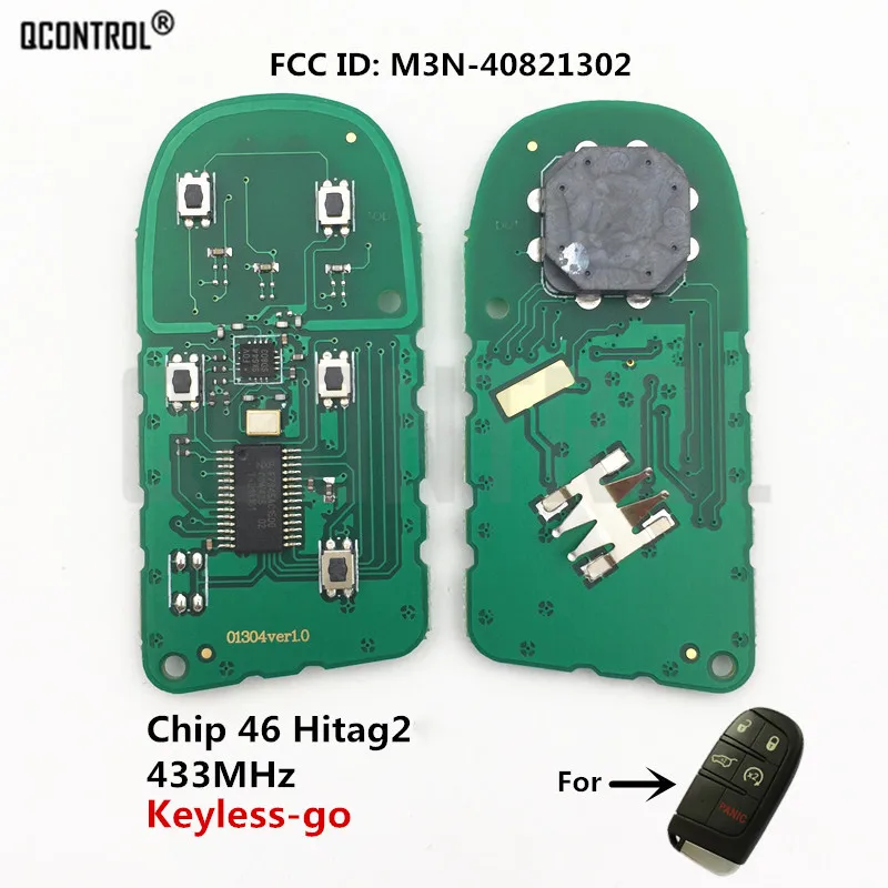 QCONTROL Car Remote Control Key Circuit Board for DODGE/Chrysler/JEEP 300 Charger Journey Challenger Durango FCC ID M3N-40821302