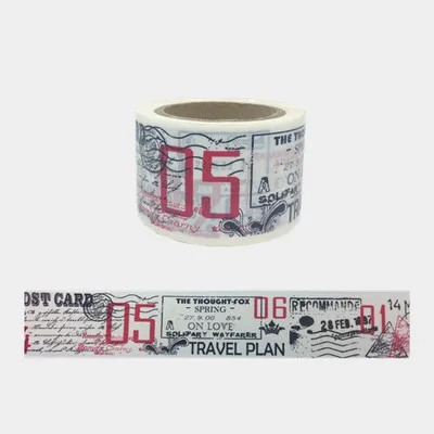 Mooie hoge kwaliteit 30mm * 10 m washi tape/breder reizen brief stempel diy en masking japan washi tape