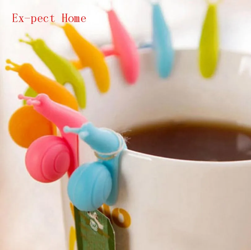 

Cute Snail Shaped Silicone Tea Bag Holder Cup Mug Hanging Creative Tea Tools