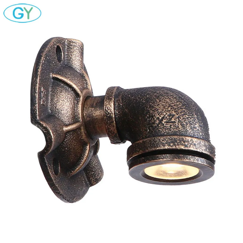 

Vintage 5W LED Wall Sconces Outlet for Plug in Wall Lighting Rustic 3500K Warm White Retro Pipe Wall Mounted Spot Lamp