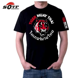 SOTF tygrys muay tajski boks bluzy mma koszulka muay thai koszula boks krótki mma muay ubrania zapasy podkoszulki sanda