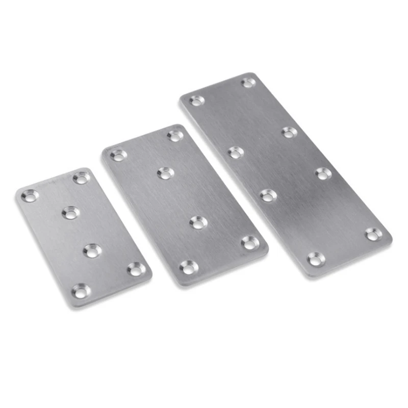 

8Pcs Stainless Steel Staight Piece of a word Furniture Corner Brackets Fittings Straight Brackets Furniture Repair Reinforce