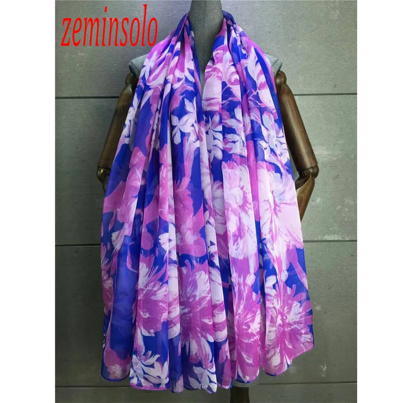 

Printed Flower Scarf For Women Wraps Imitation Silk Scarf Shawl Fashion Style Pashmina Bandana 140*180cm Soft All-match Scarves