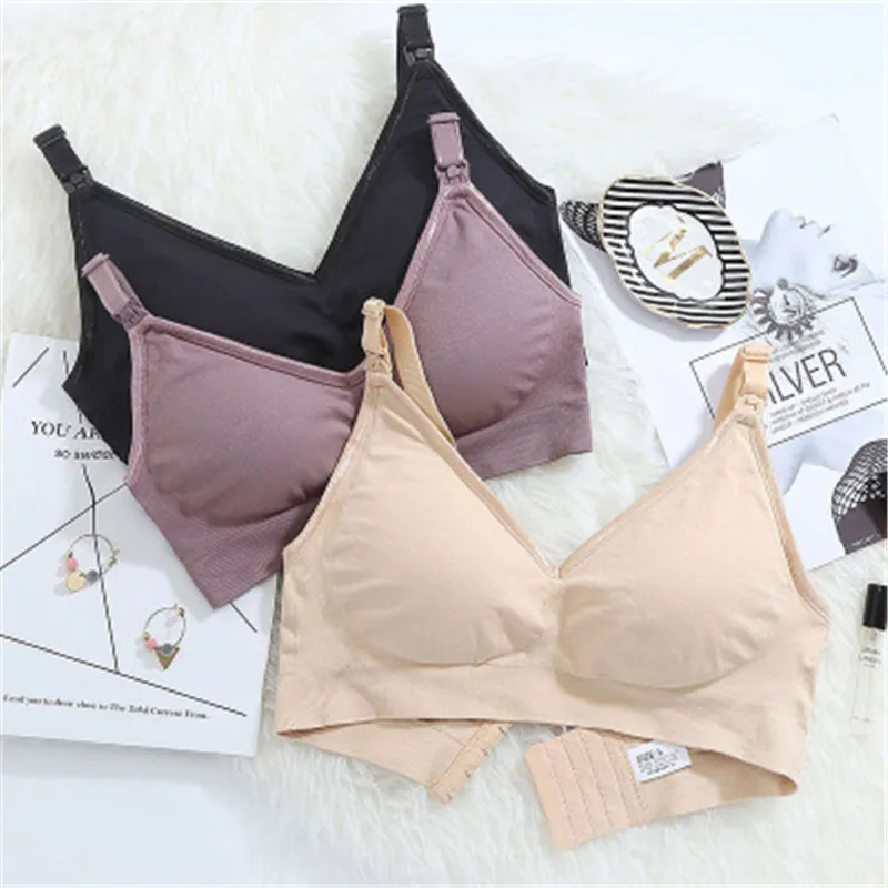 Push Up Feeding Underwear Pregnancy Clothes for Nursing Women's Bras Maternity Clothings 5 Colors Nursing Bra for Sleeping