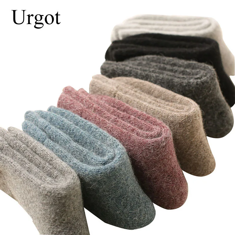 Urgot 5 Cặp/lô Vớ Len Nam Nữ Mùa Đông Khăn Cashmere Vớ Ngủ Ấm Áp Đôi Tất Cao Cổ Thời Trang Calcetines Mujer hombre