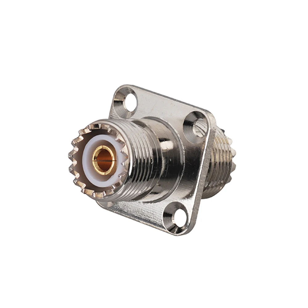 Eightwood 5 قطعة UHF راديو السيارة هوائي CB راديو محول جوي UHF أنثى إلى UHF جاك 4 حفرة لوحة جبل SO-239 SO239 موصل #3