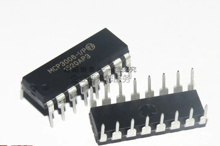 new original MCP3008-I/P   10BIT 2.7V 8CH SPI 16DIP