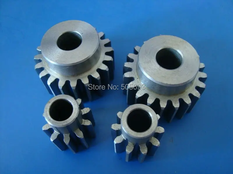 C45 steel 19teeth 1.5M spur gear with 10mm width 17mm central hole