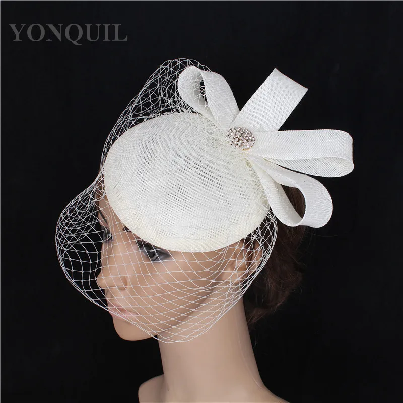 

Elegant Wedding Women Ladies Fascinator Hat Headband Bridal Mesh Cap Occasion Headpiece Decoration Attractive Millinery Hats