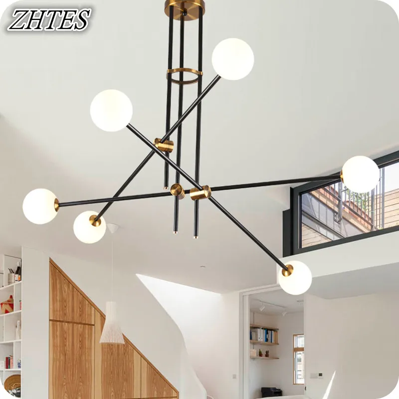 

Magic Beans Chandelier Modern Simple Personality Nordic Fashion Glass Atmosphere Living Room Dining Room Lights