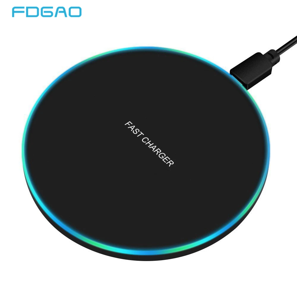 FDGAO 30W Fast Wireless Charger For Samsung S23 S22 Note 20 Type C Charging Pad for iPhone 15 14 13 12 11 XS XR X 8 Airpods Pro