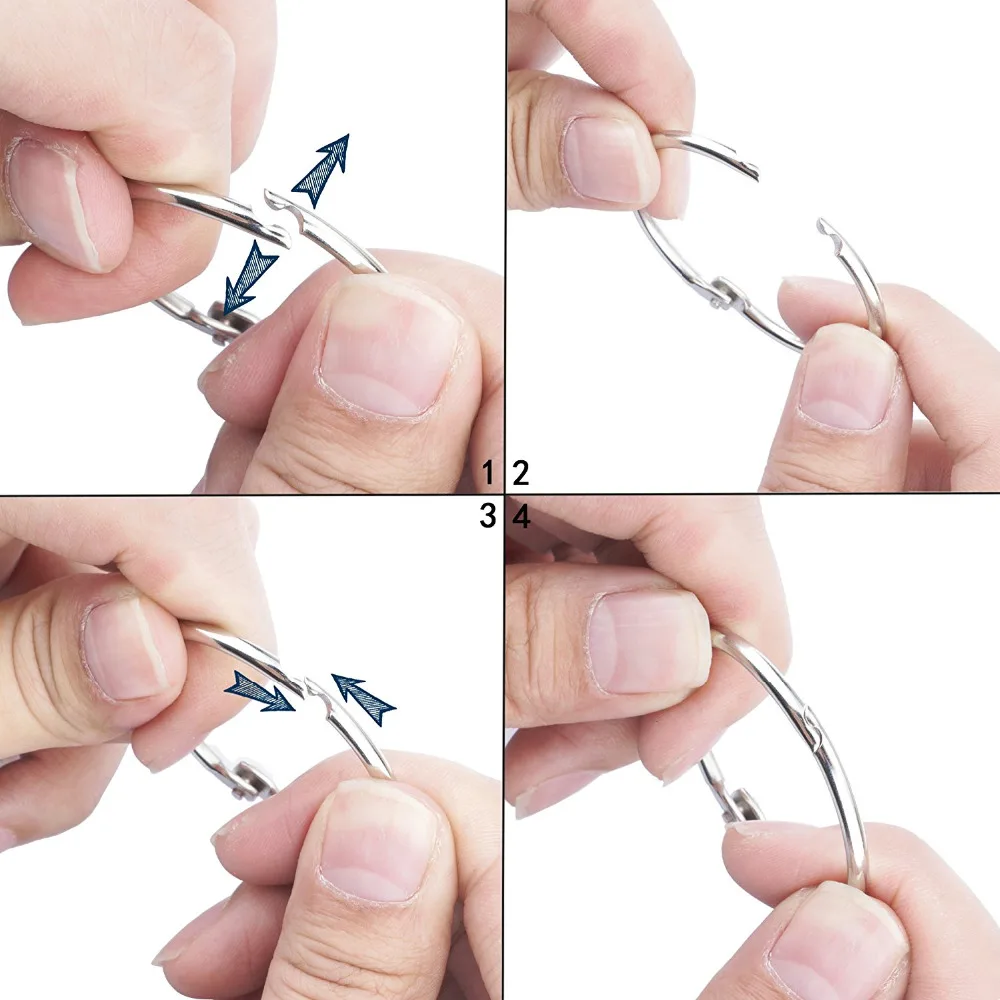 50 stücke 1,5-zoll (38mm) Loseblattordner Ringe, Vernickelt Buch Ringe