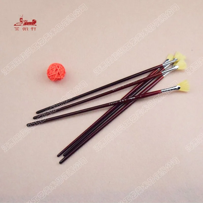 

6pcs/Set gouache watercolor painting pen pig mane fan shape children painted oil painting pen high-grade acrylic brush