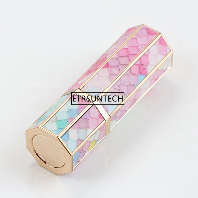 Octagonal Lipstick Tubes Empty Lipsticks Bottles with 3D Effect Lip Balm Container Inner Diameter 12.1mm F1929