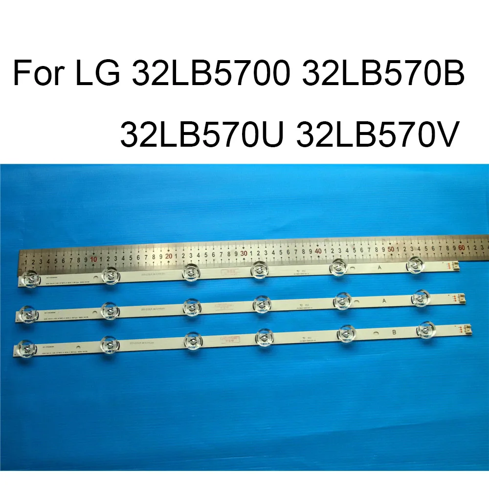 Brand New LED Backlight Strip For LG 32LB570B 32LB570U 32LB570V 32LB5700 TV Repair LED Backlight Strips Bars A B TYPE 6 Lamps