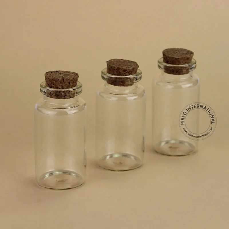 Wholesale 25ml Glass Cork Bottle Empty Sample Vial Home Decoration Wishing Box Refillable Container Small Pot