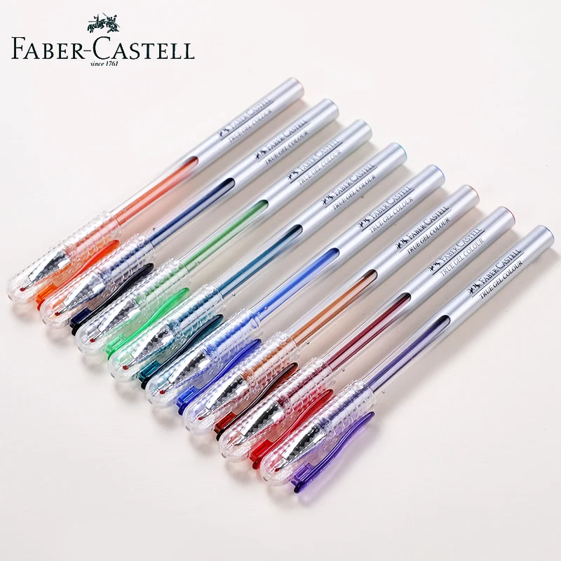 12pcs Faber Castell  Gel Pen True Gel 0.5mm with Twinball for Super Smooth Writing, Prevents Ink Leakage