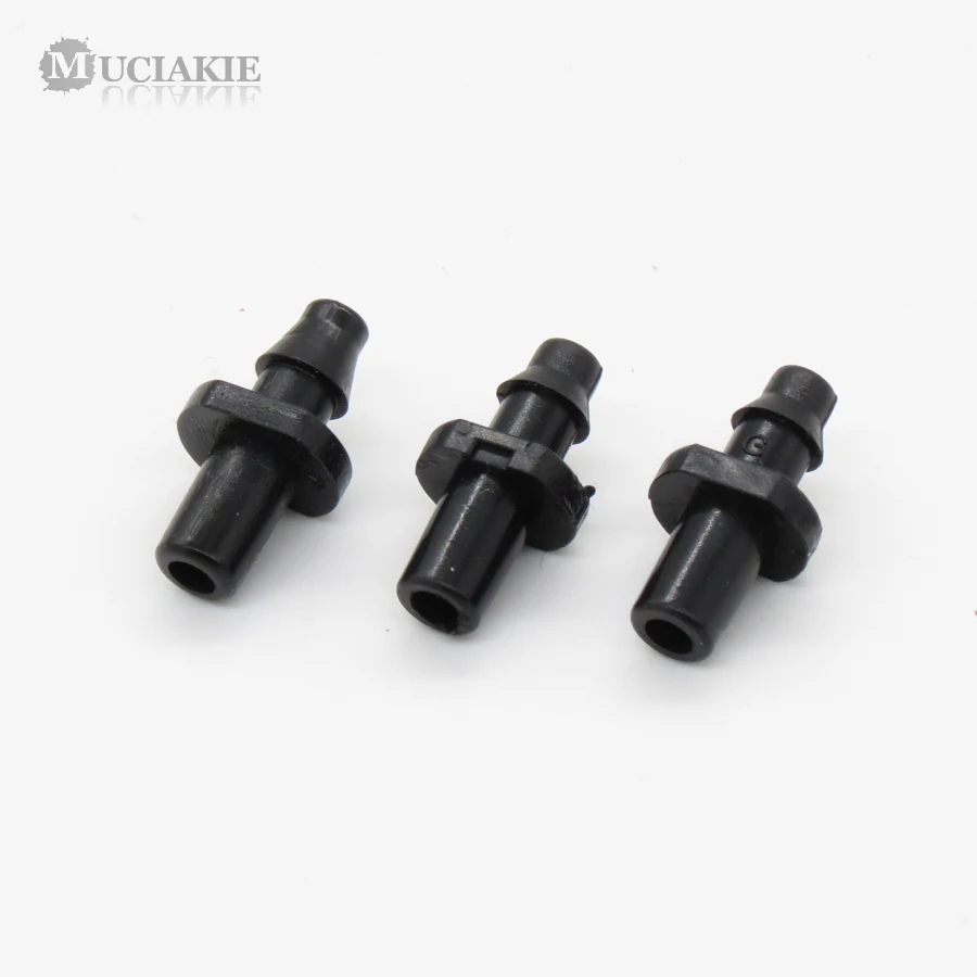 MUCIAKIE 50 sztuk OD-6.0mm x 1/4 \'\'złącze Barb z mikrootworami podlewanie armatura nawadniająca złącze Adapter złącze węża akcesoria