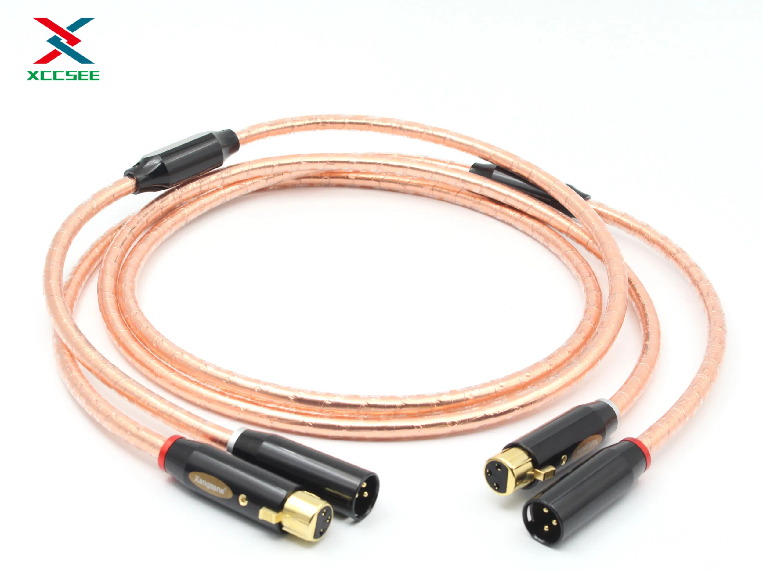 XccSee OFC Square core copper conductor HIFI Audio Signal Line XLR-XLR Connection audio cables