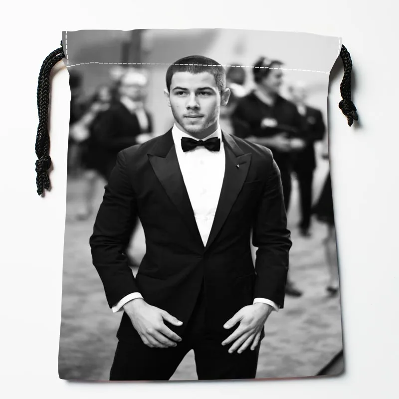 New Custom Nick Jonas Bags Custom drawstring Bags Printed gift  drawstring bag 18*22cm Compression Type Bags